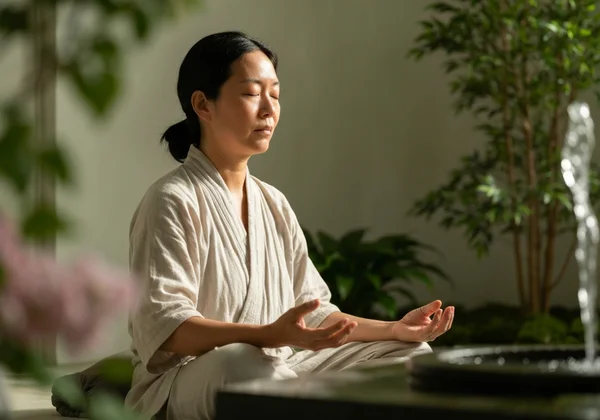 Person practicing deep breathing for anxiety relief