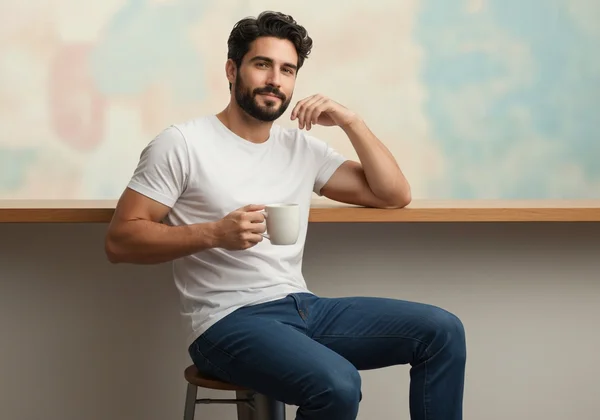 A person taking an online MADRS depression self-assessment