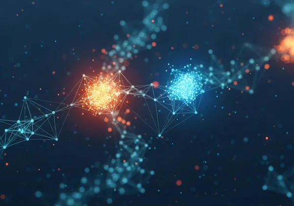 AI analyzing symptom patterns and data clusters