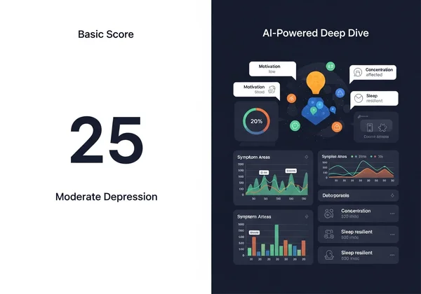 Comparison of a simple score versus detailed AI report