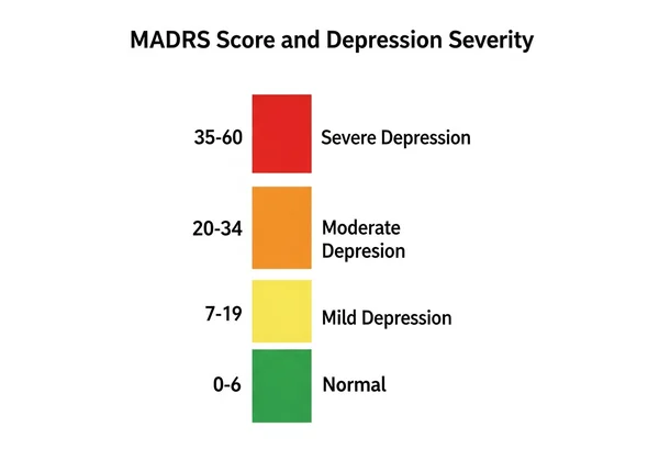 MADRS depression score ranges chart